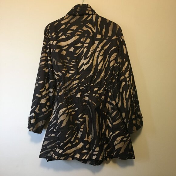 Alfani Abstract Animal Print Collared Jacket - Picture 2 of 13